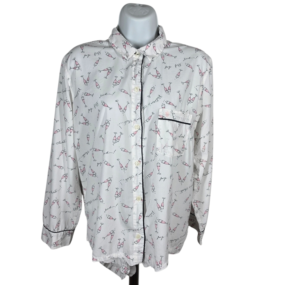 VICTORIA'S SECRET PAJAMA TOP WITH MATCHING SHORTS